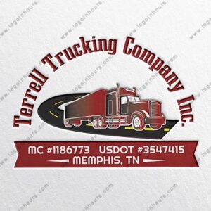Terrell Trucking Company logo with semi truck