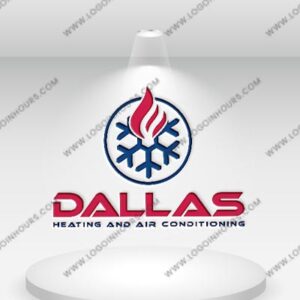 Dallas Heating and Air Conditioning flame and snowflake logo