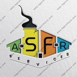 ASFR Services roofline letter logo with paintbrush