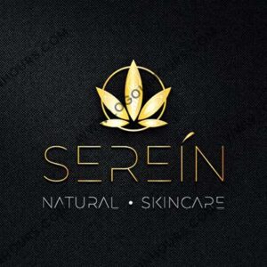 Serein Natural Skincare gold botanical logo