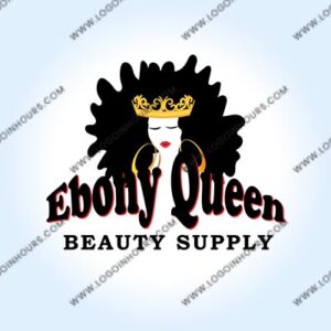 Ebony Queen Beauty Supply logo with crowned woman silhouette
