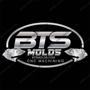 BTS Molds CNC machining chrome oval logo