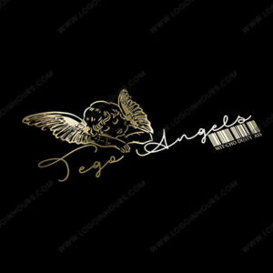 Butterfly script signature logo in gold