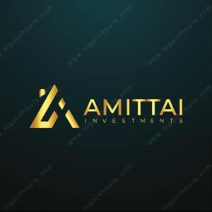 Amittai Investments minimalist gold A monogram logo