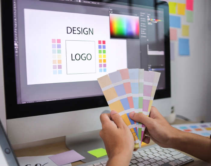 AI-generated logo redrawn as clean vector artwork